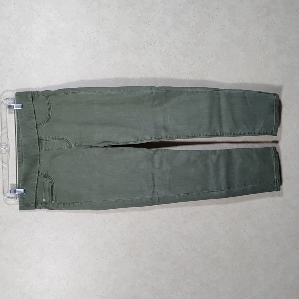 H185 Liverpool green brushed cotton pull on capri jegging 6 (28)